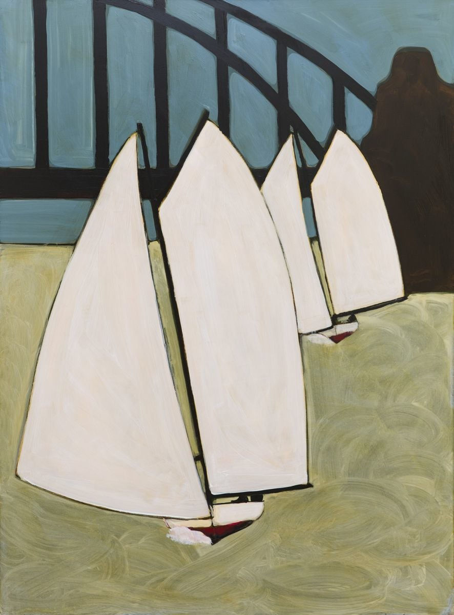 John Baird, Bridge and Two Boats, 2016