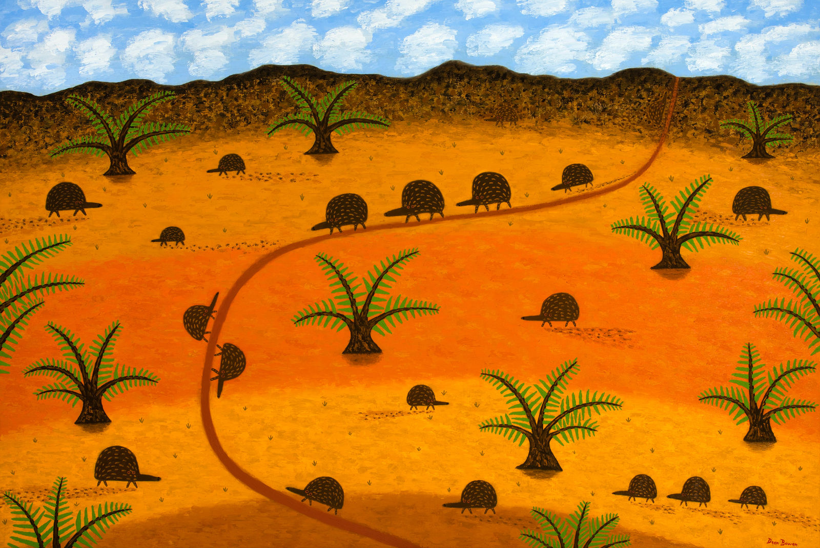 Dean Bowen, Rainbow Country (Echidna Parade), 2021