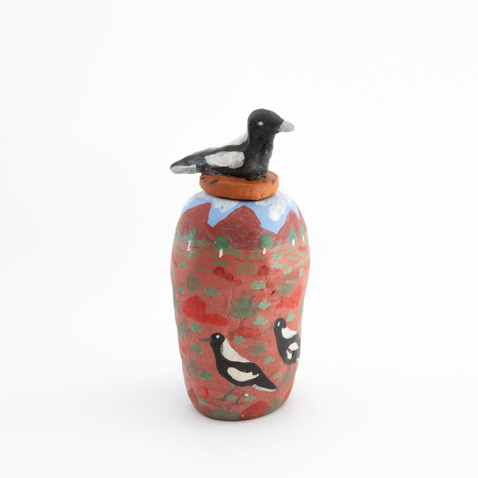 Hermannsburg Potters, Anita Ratara Mbitjana – Partinturla (Magpie-Lark), 2023
