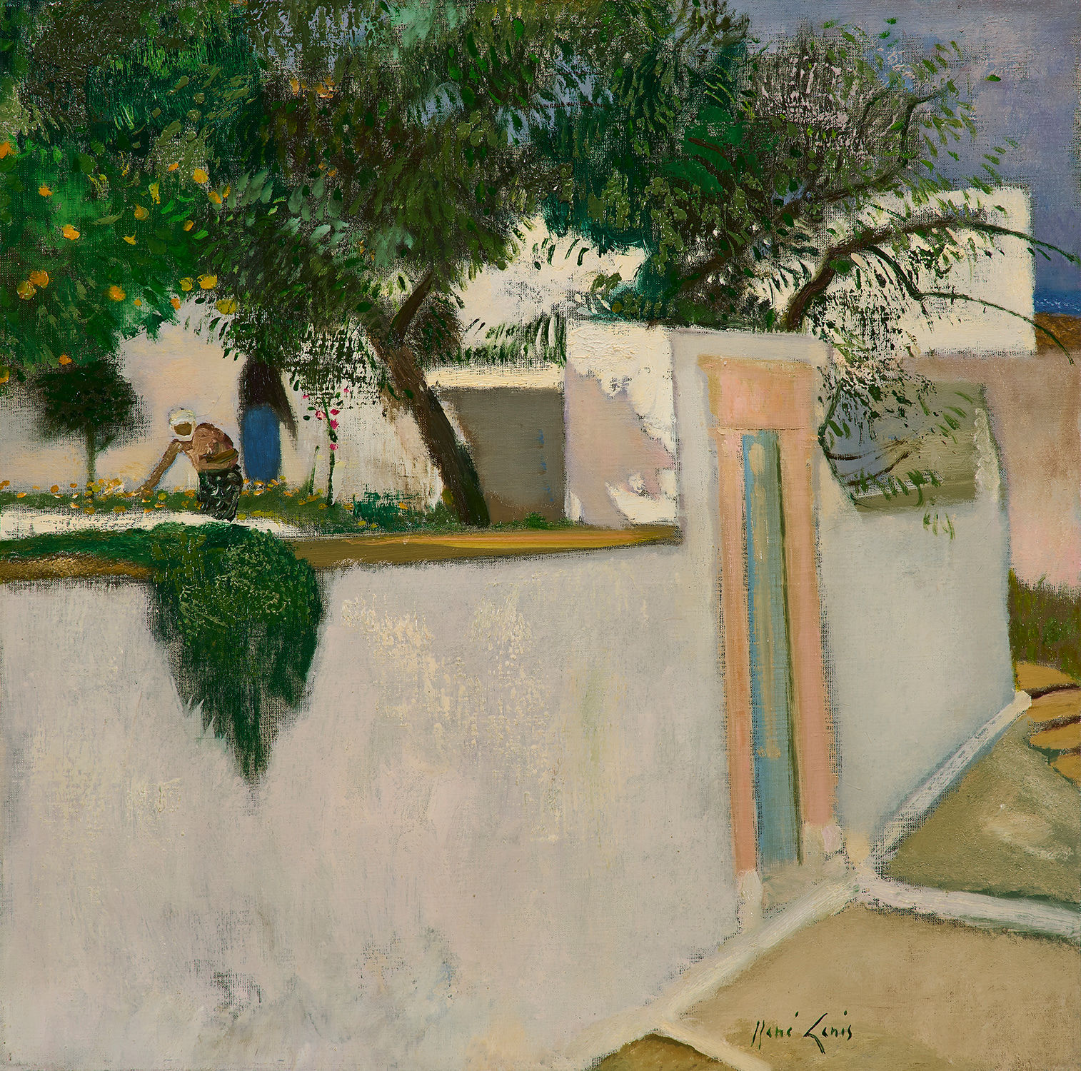 René GENIS, Les dames dans leur jardin (Patmos), ca. 1989