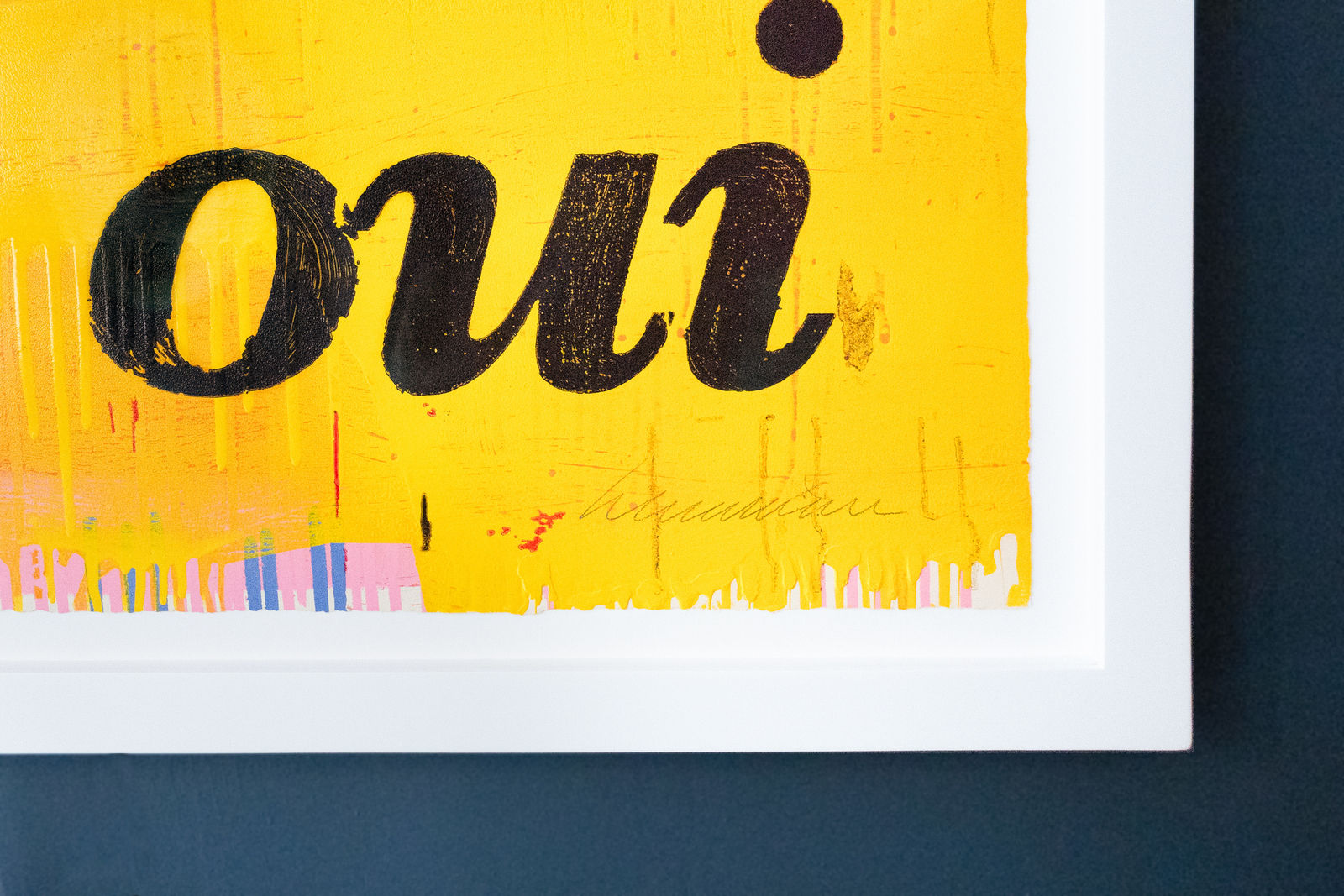 Harland Miller, 'OUI' Woodcut Abstract Print, 2024