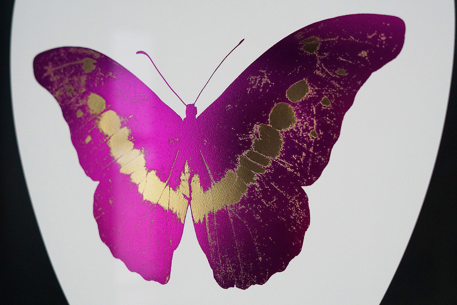 Damien Hirst, 'I Love You' Butterfly, Fuchsia & Black, 2015
