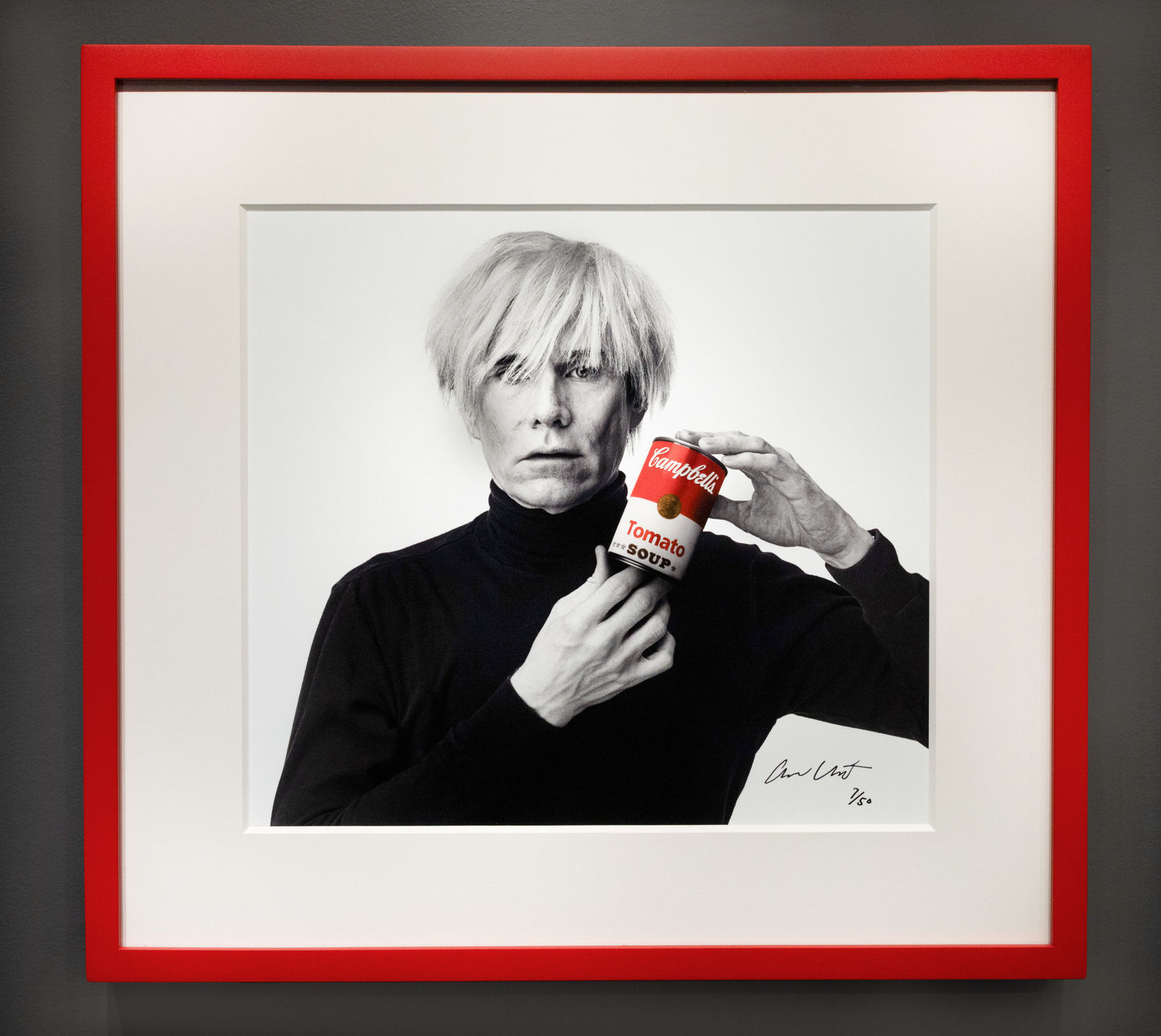 Andrew Unangst, 'Andy Warhol with Red Campbell's Soup' Archival