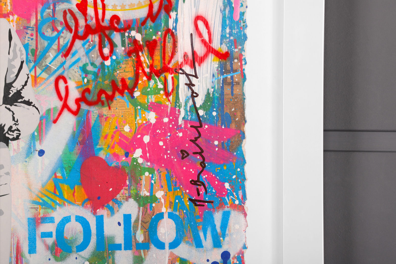 Mr. Brainwash, 'Never, Never Give Up' Einstein, Unique Work, 2022