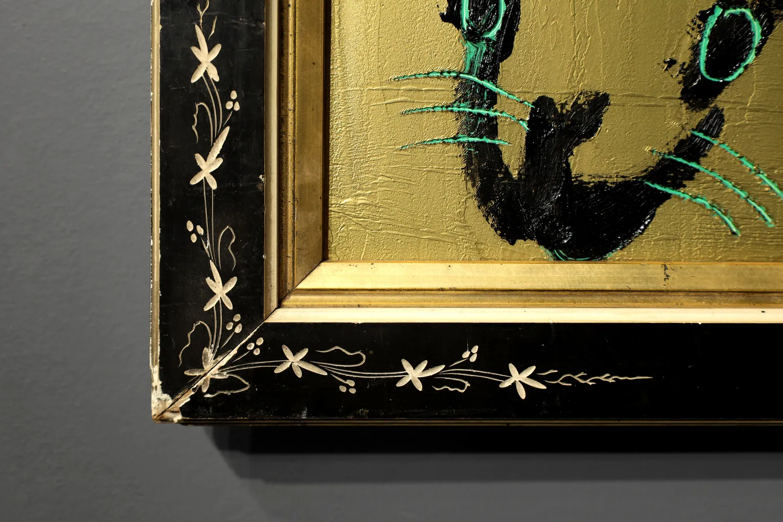 Hunt Slonem, 'Green Eyes' Unique Oil Painting, 2023