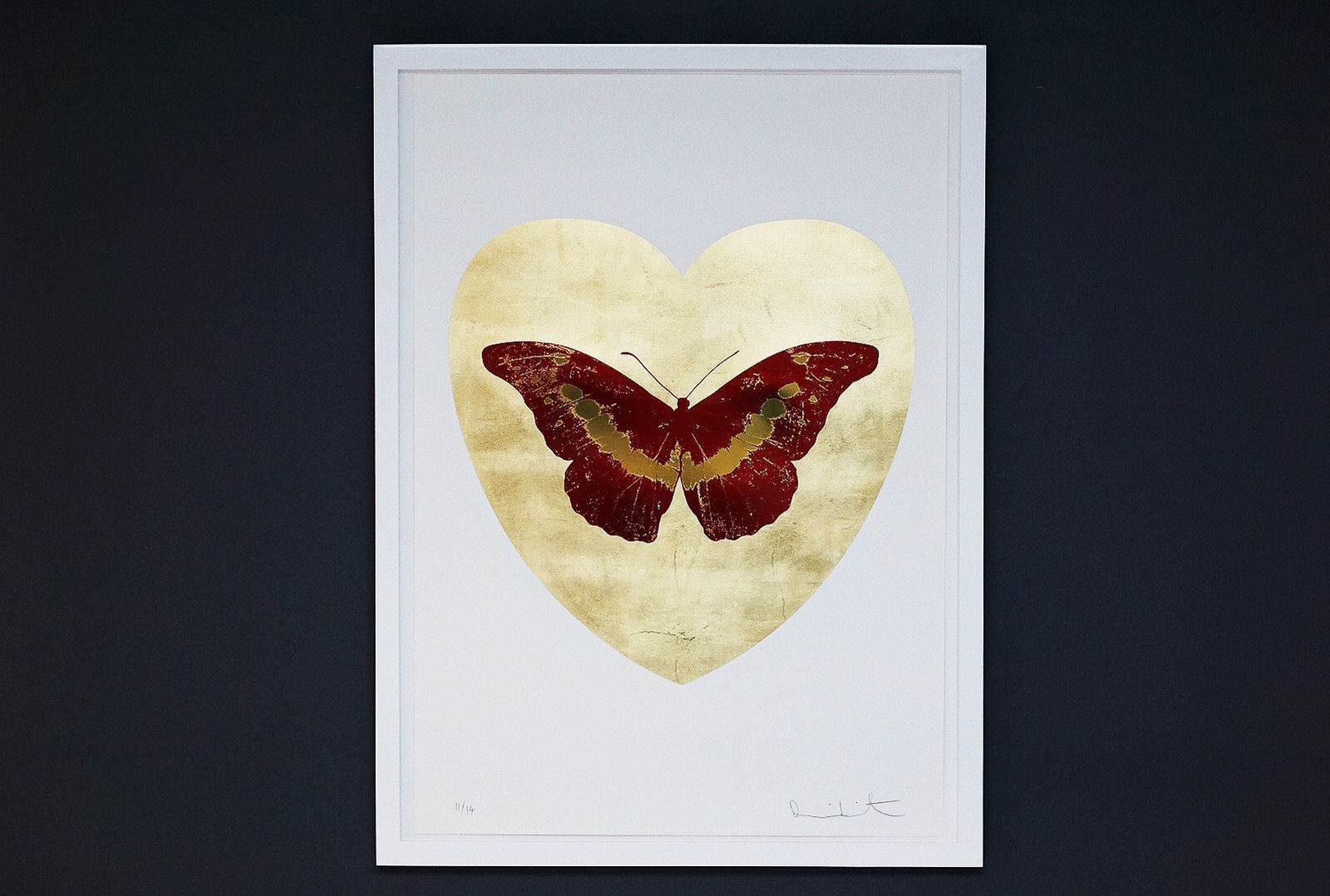 Damien Hirst, 'I Love You, Butterfly, Red/Gold', 2015