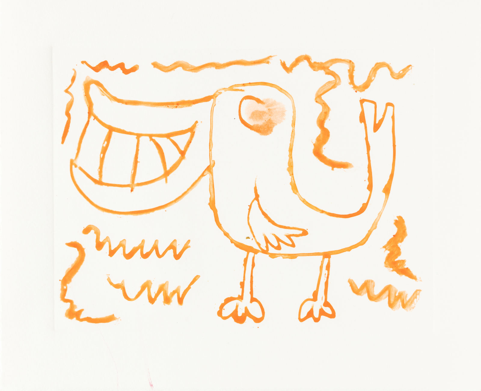 Alex Scott, Untitled (Orange Bird), 2024