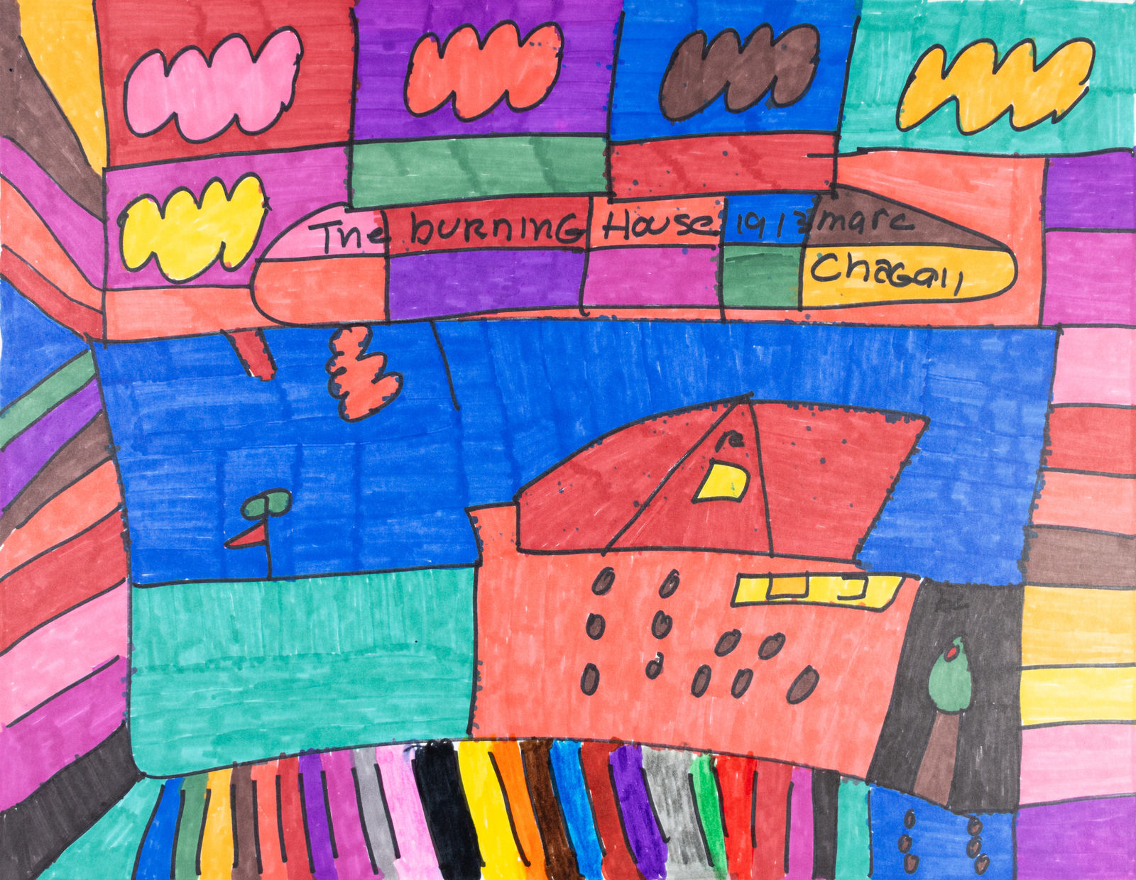 Maria Vanik, The Burning House 1913 Marc Chagall, 2021