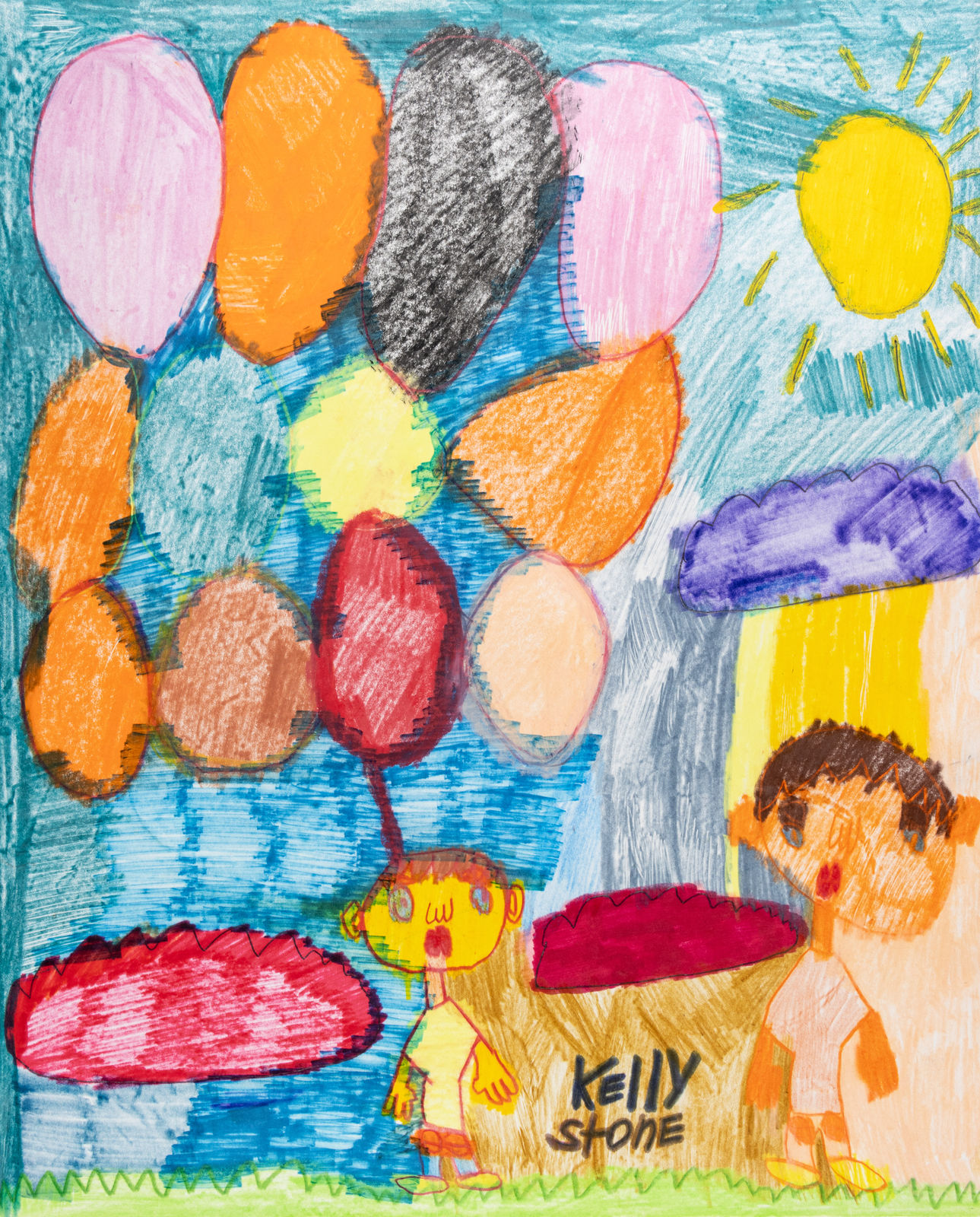 Kelly Stone, Me Walking Holding Balloon, 2016