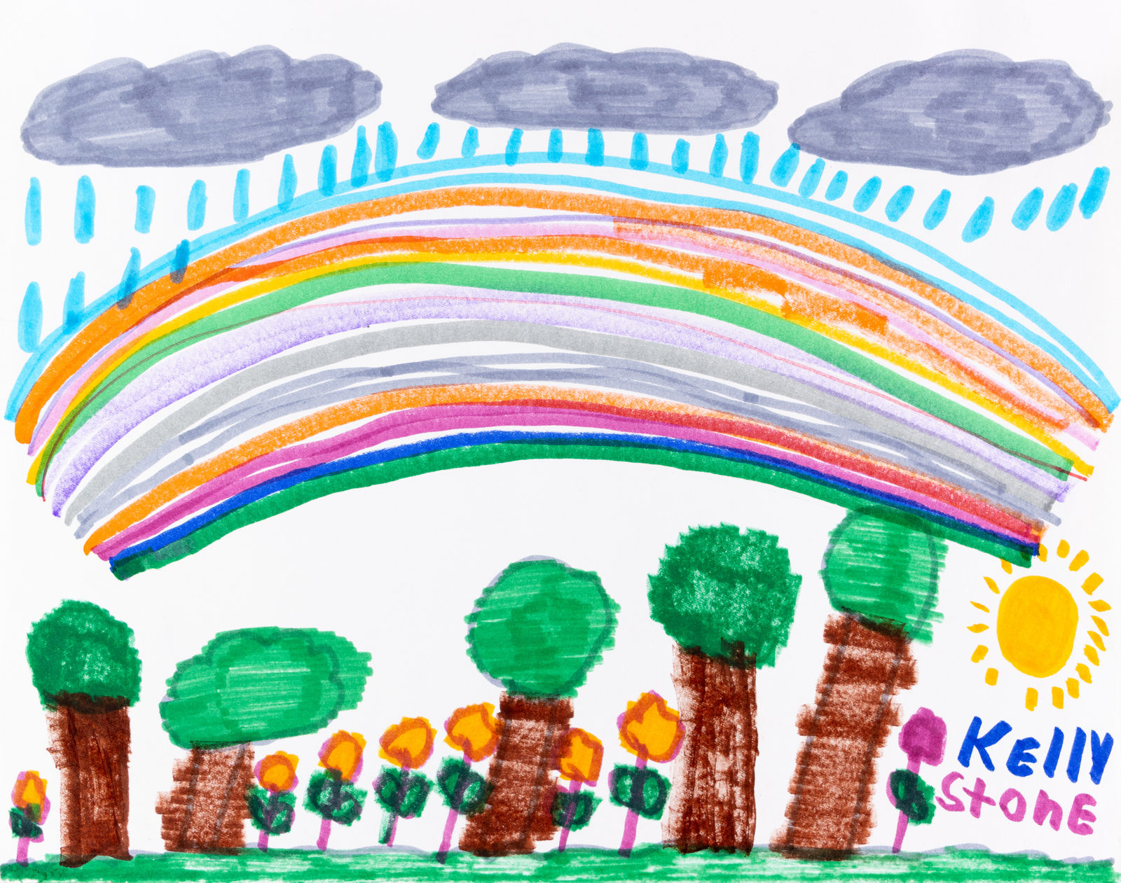 Kelly Stone, Untitled (Rainbow landscape), n.d.