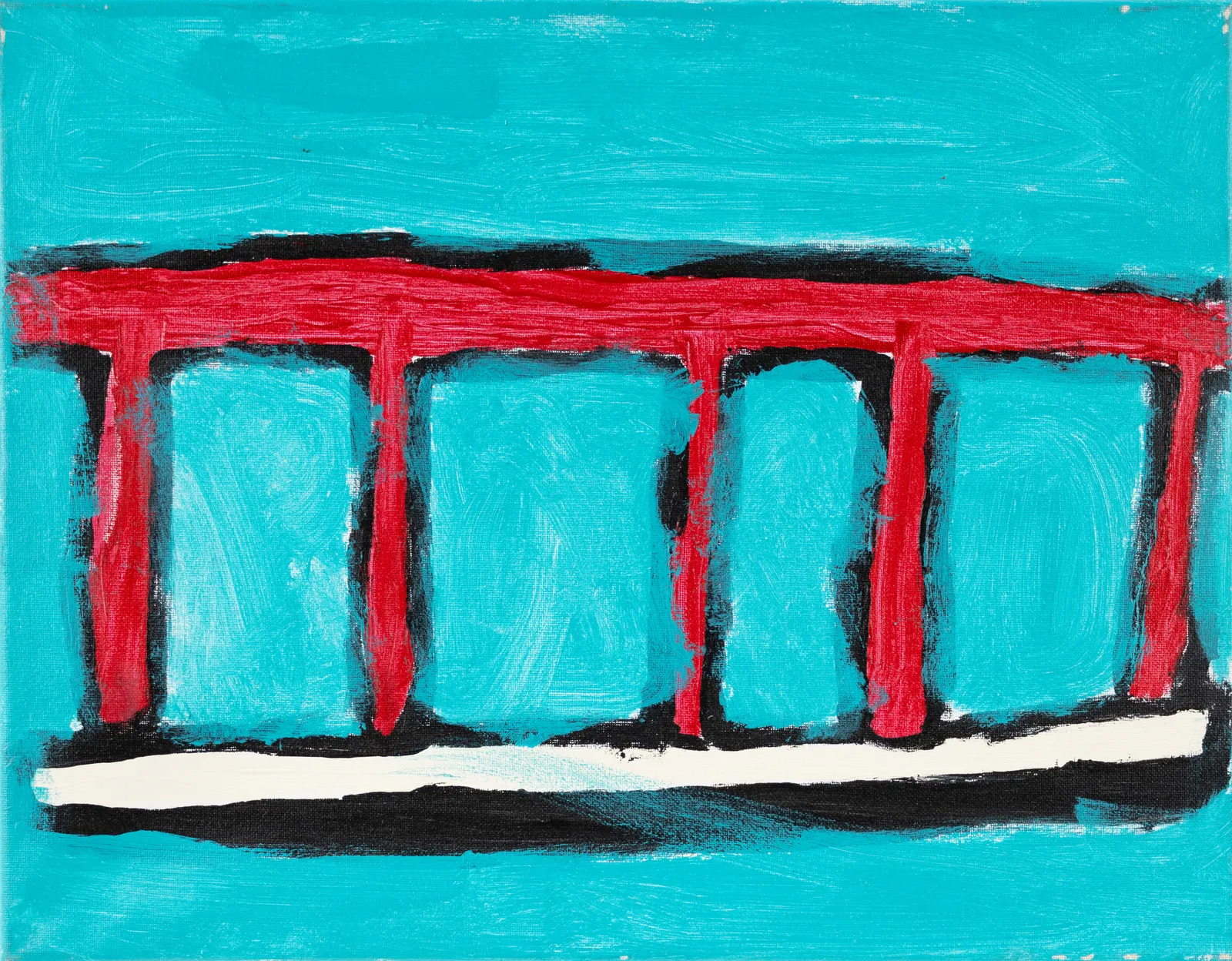 Renata Berdes, Untitled (Red Bars), 2018