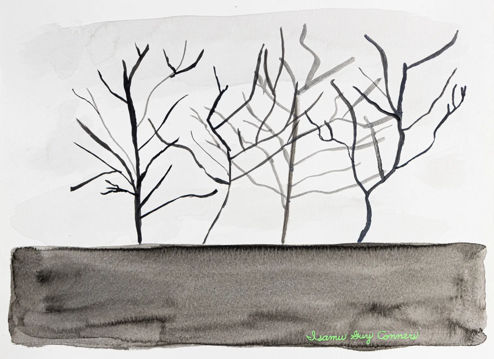 Isamu Guy Conners, Black and White Dead Trees, 2020