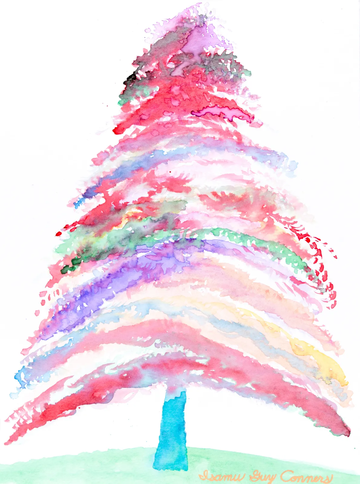 Isamu Guy Conners, Rainbow Pine Tree, 2020
