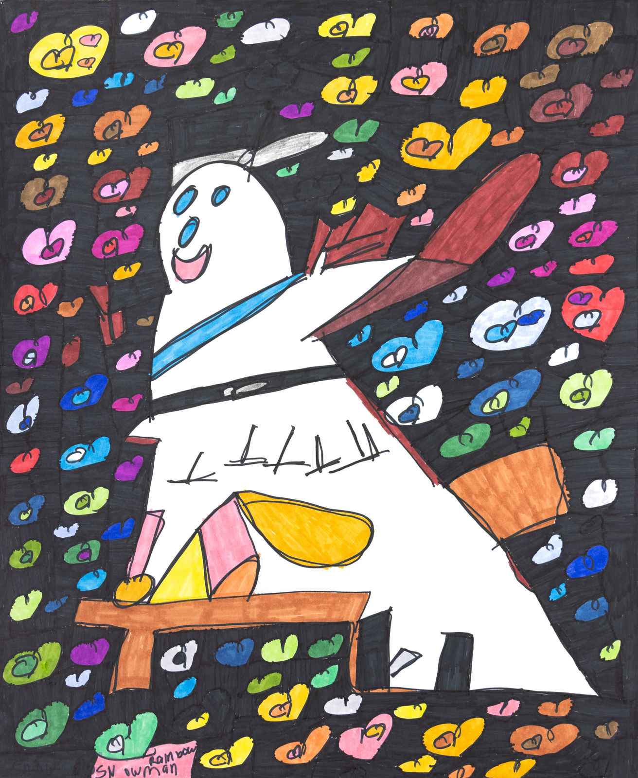 Maria Vanik, Rainbow Snowman, 2022