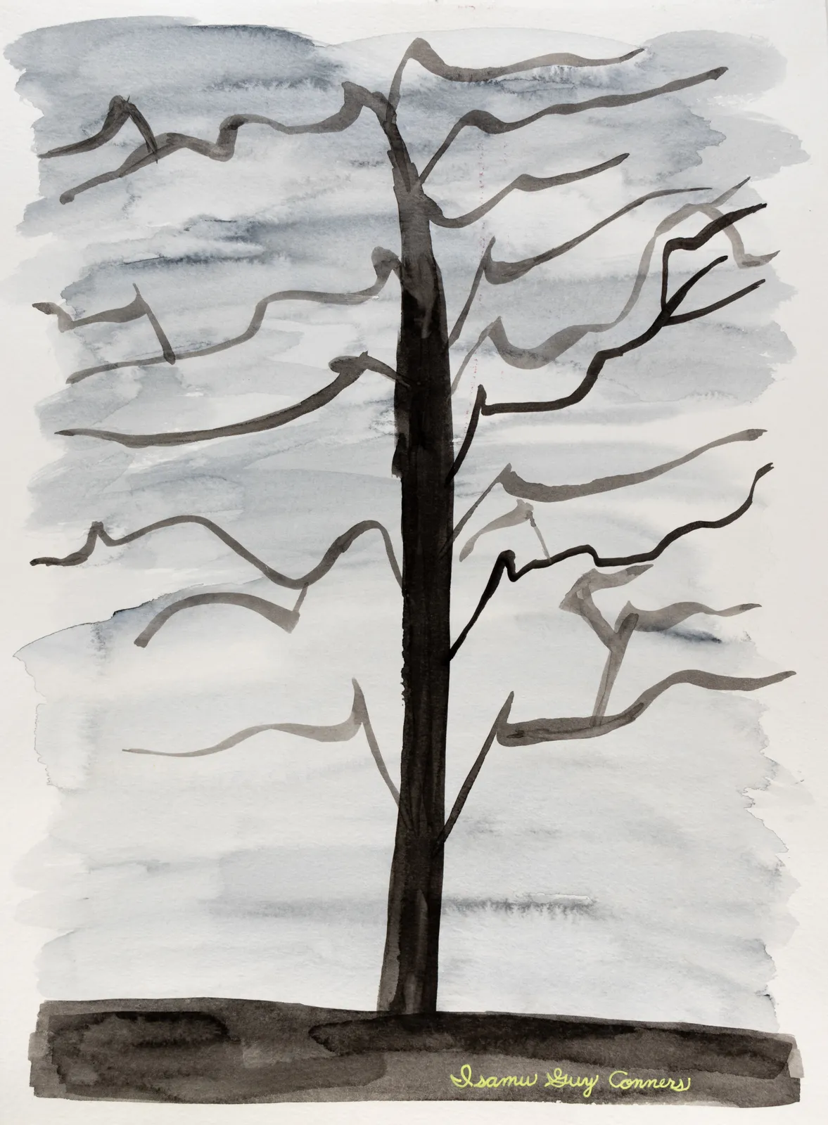 Isamu Guy Conners, Black and White Tree, 2020