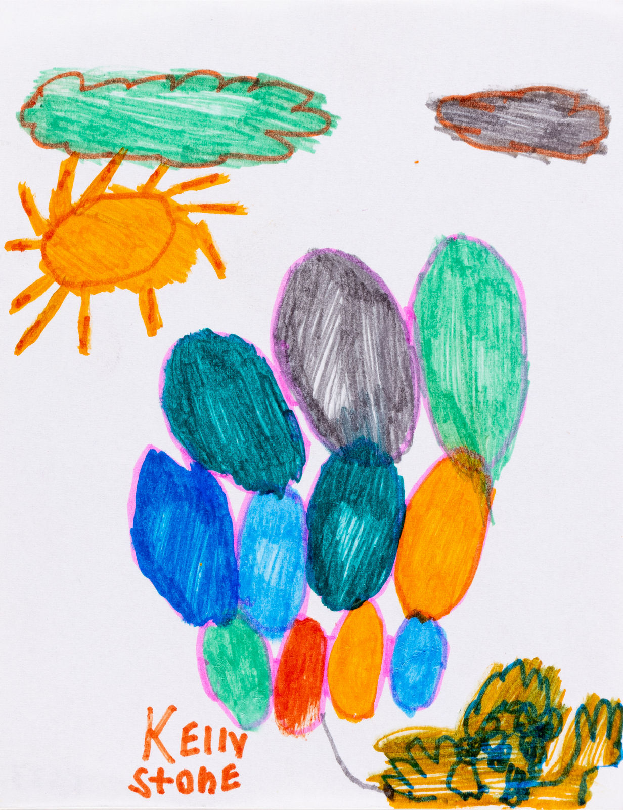 Kelly Stone, Untitled (Figure with Balloons), n.d.