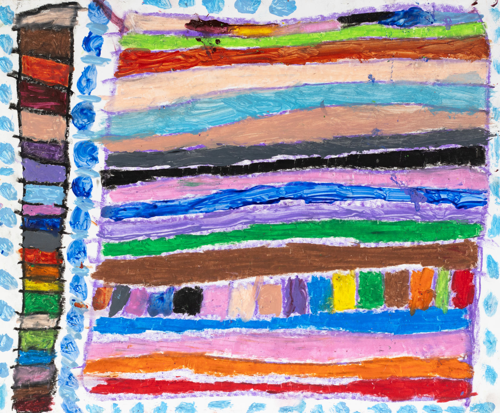 Marcus Imani Kennedy, Rainbow Design Stripes and Dots, 2021