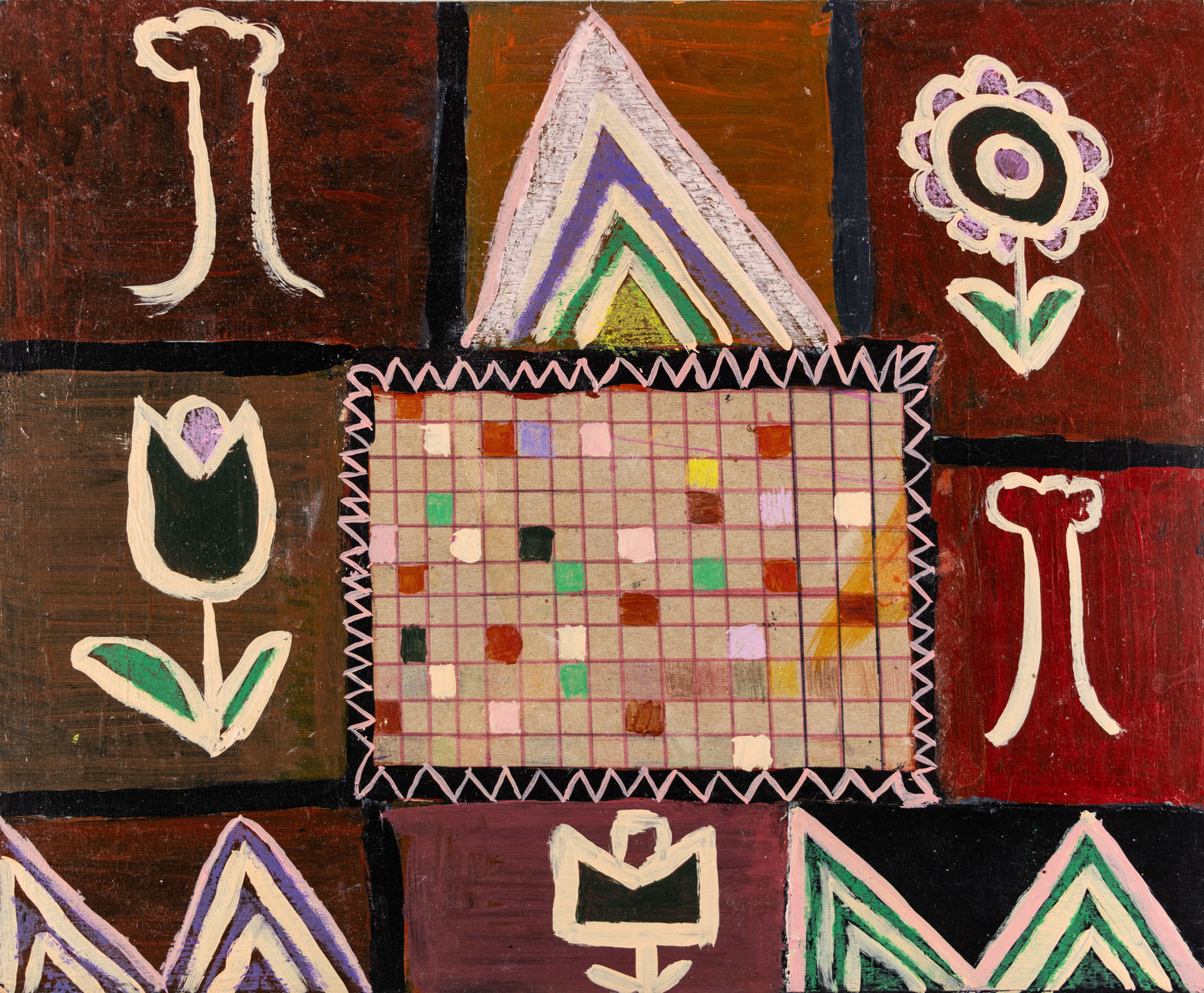 Stefan Harhaj, Flowers + Trees + Box Box Box, 2018