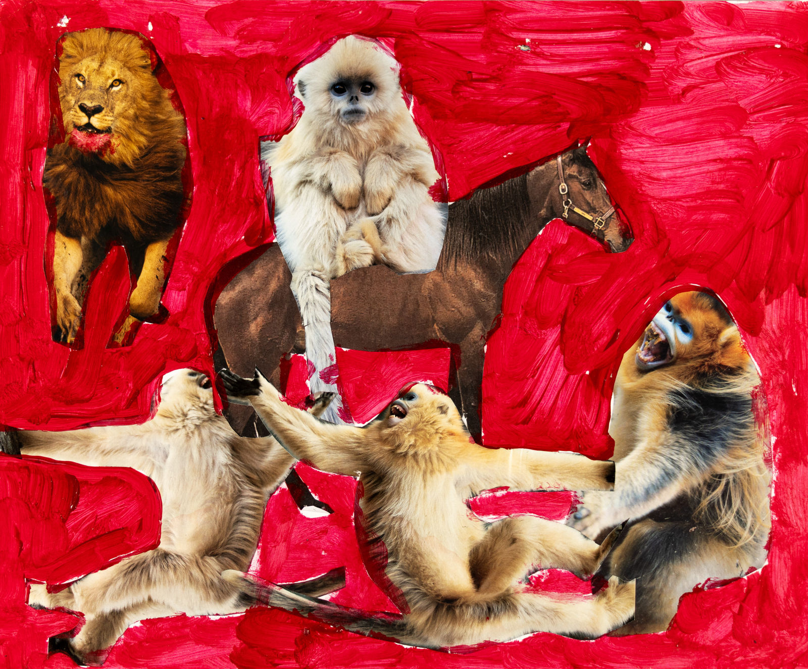 Jean Wilson, Monkey on a Horse (The Rest of the Monkeys are Fighting over the Horse), 2022