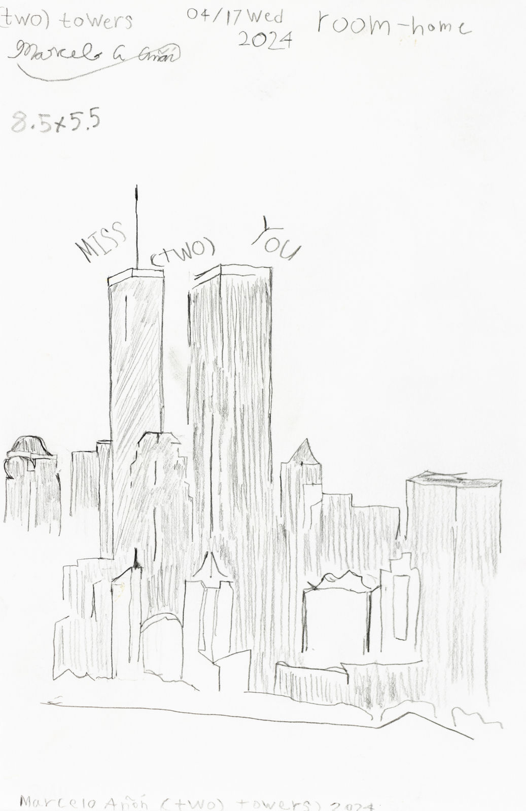 Marcelo Añón, (two) towers, 2024