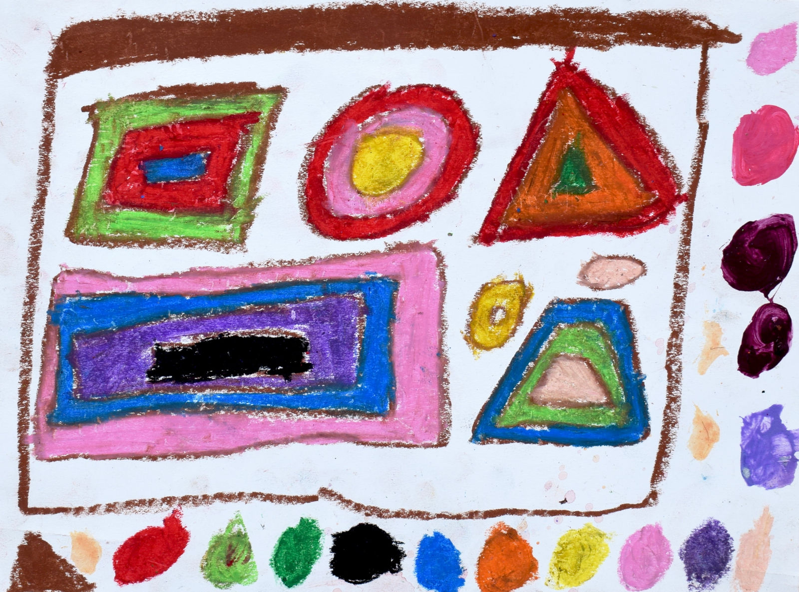 Marcus Imani Kennedy, Art Design Square and a Rectangle Dots Trapazoid, 2021