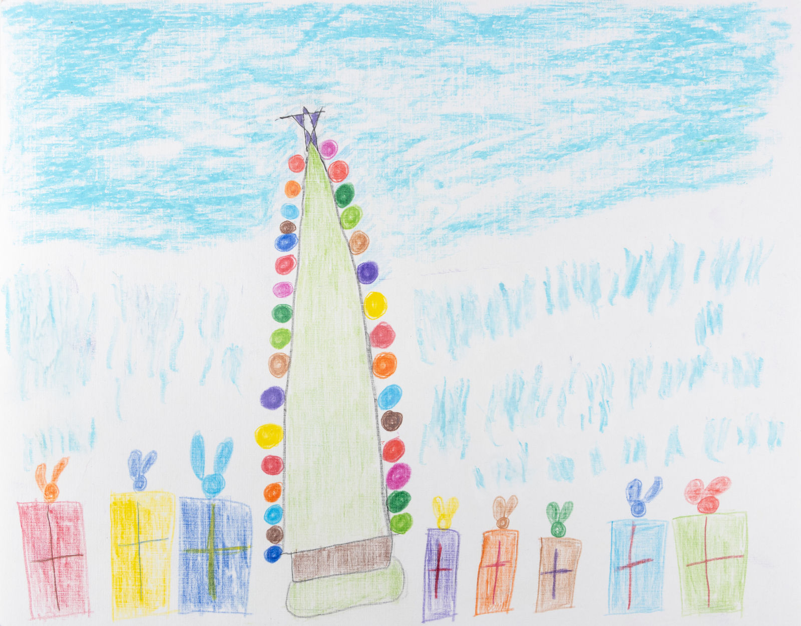 Carol Pyes, Christmas Tree + Gifts , 2022