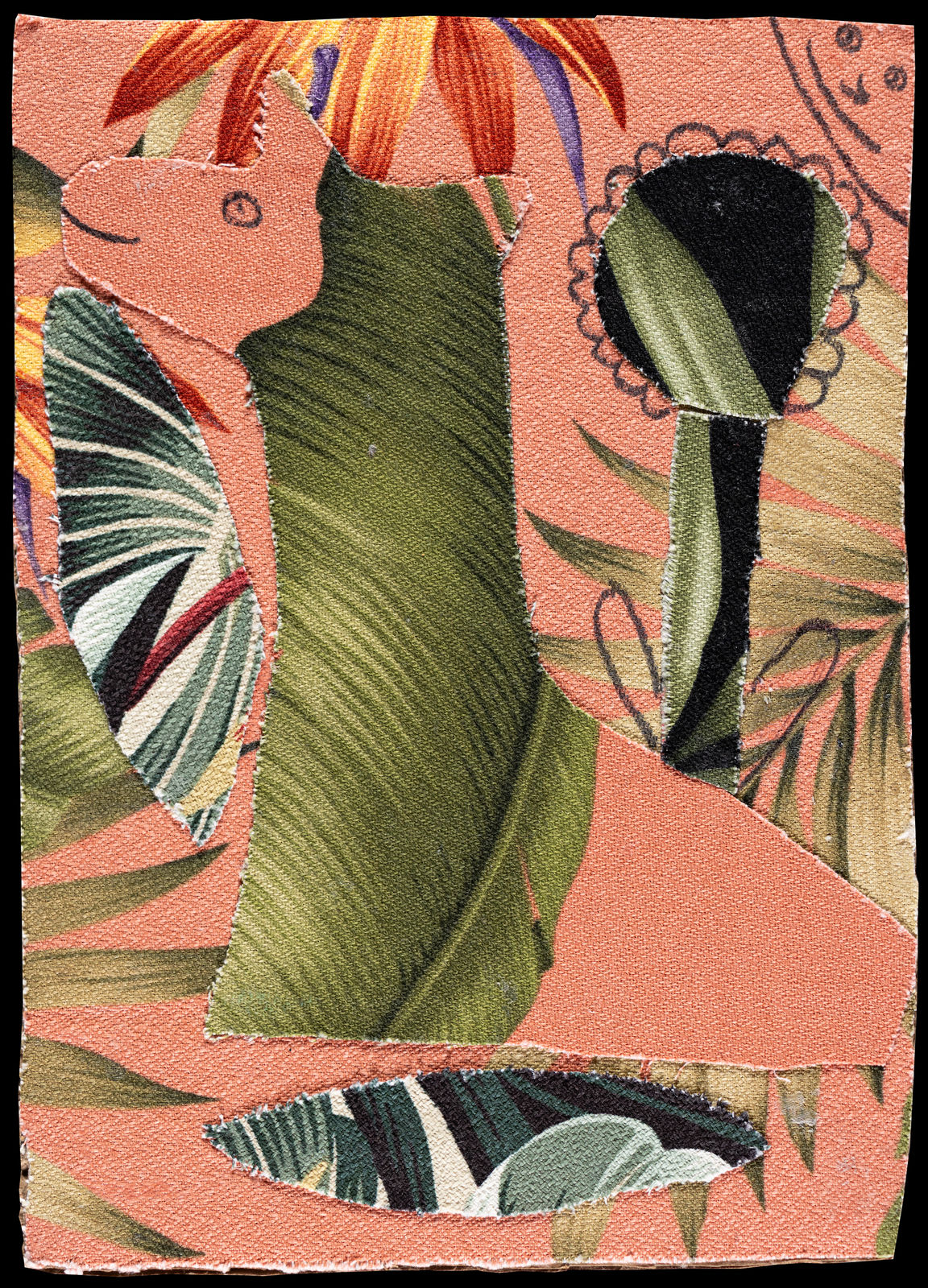 Stefan Harhaj, Giraffe + Leaves + Tree + Sun , 2022