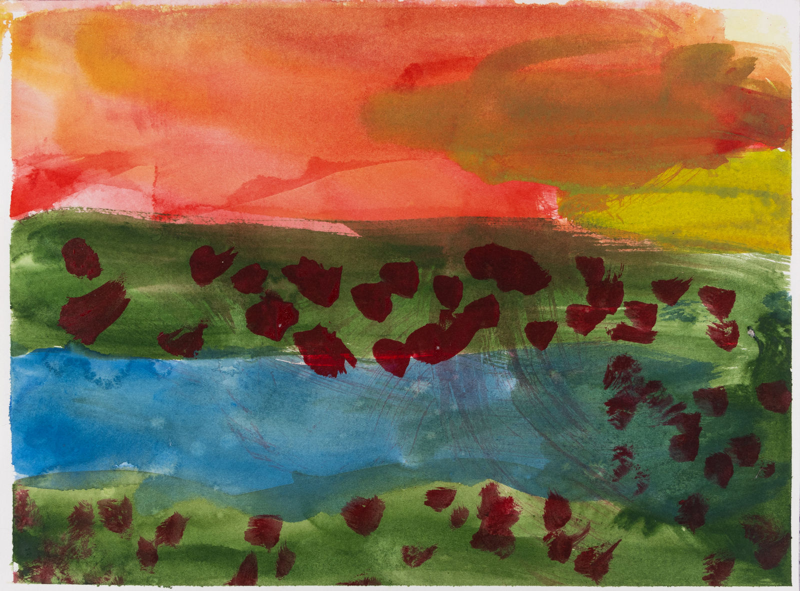 Chris Viau, A River at Sunset, 2020