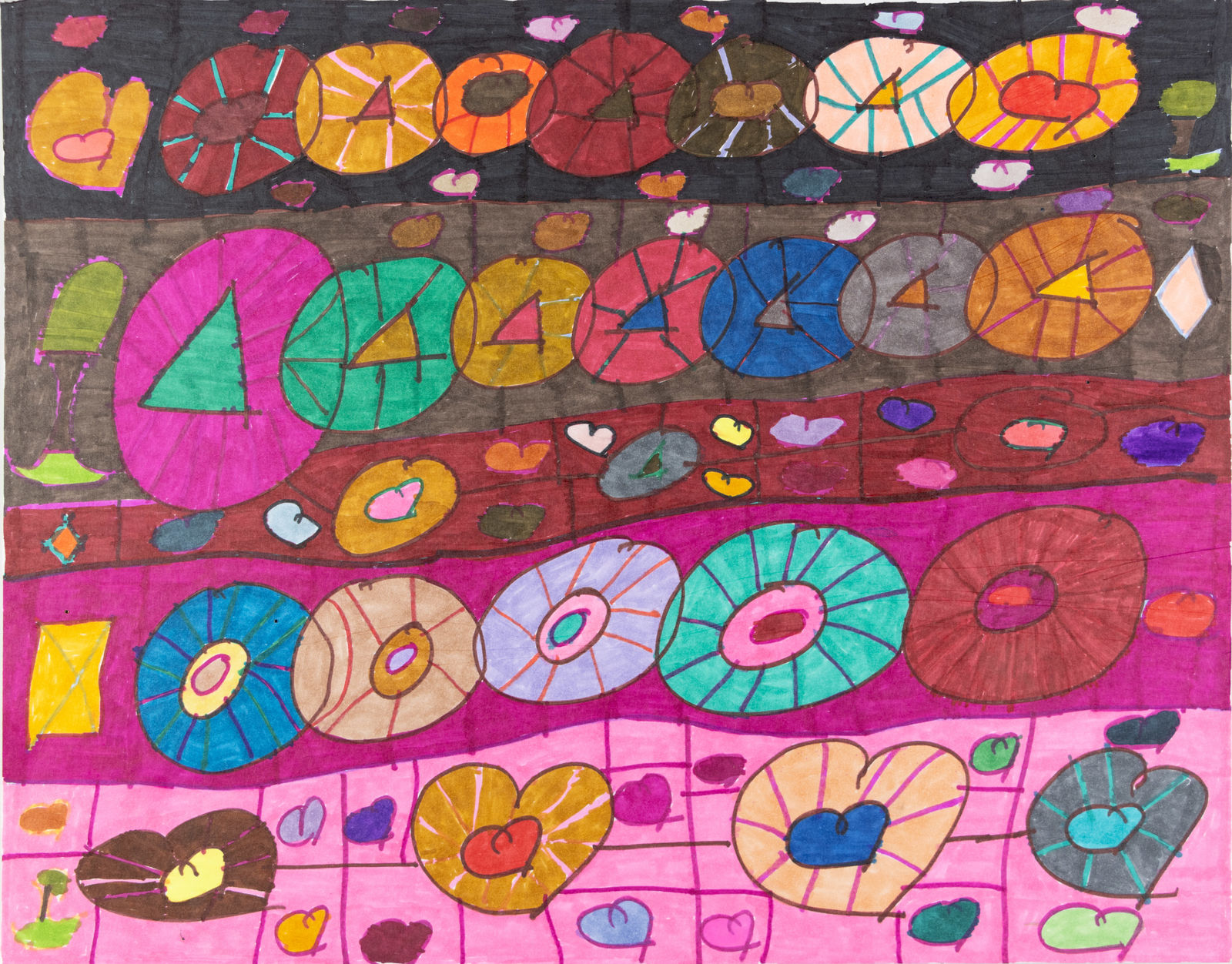 Maria Vanik, Hearts Colors Rainbow, 2023