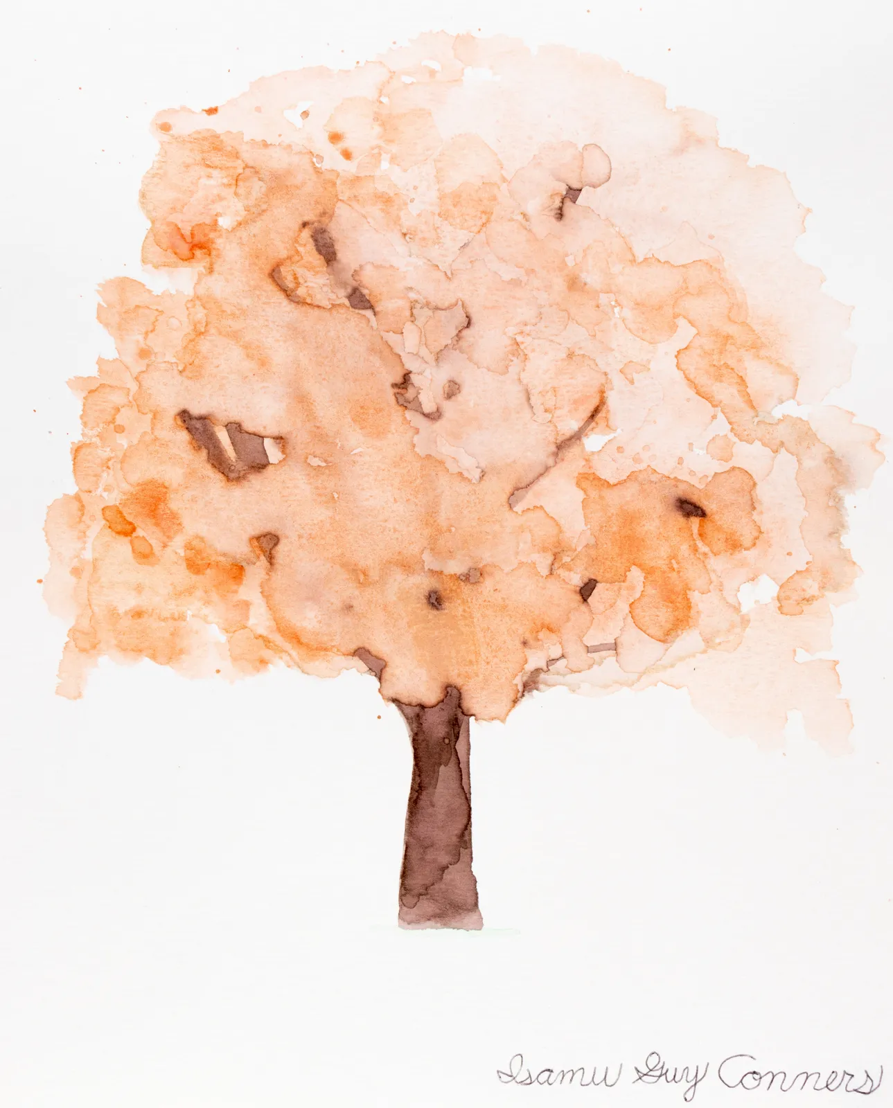 Isamu Guy Conners, Red Tree, 2020