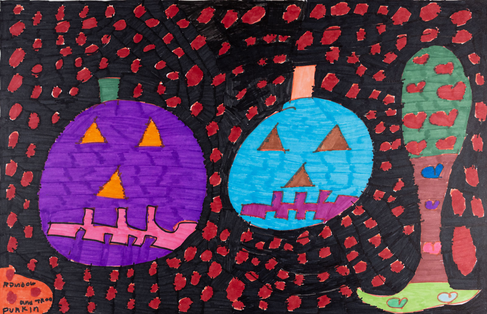 Maria Vanik, Rainbow and Tree Pumpkin, 2021