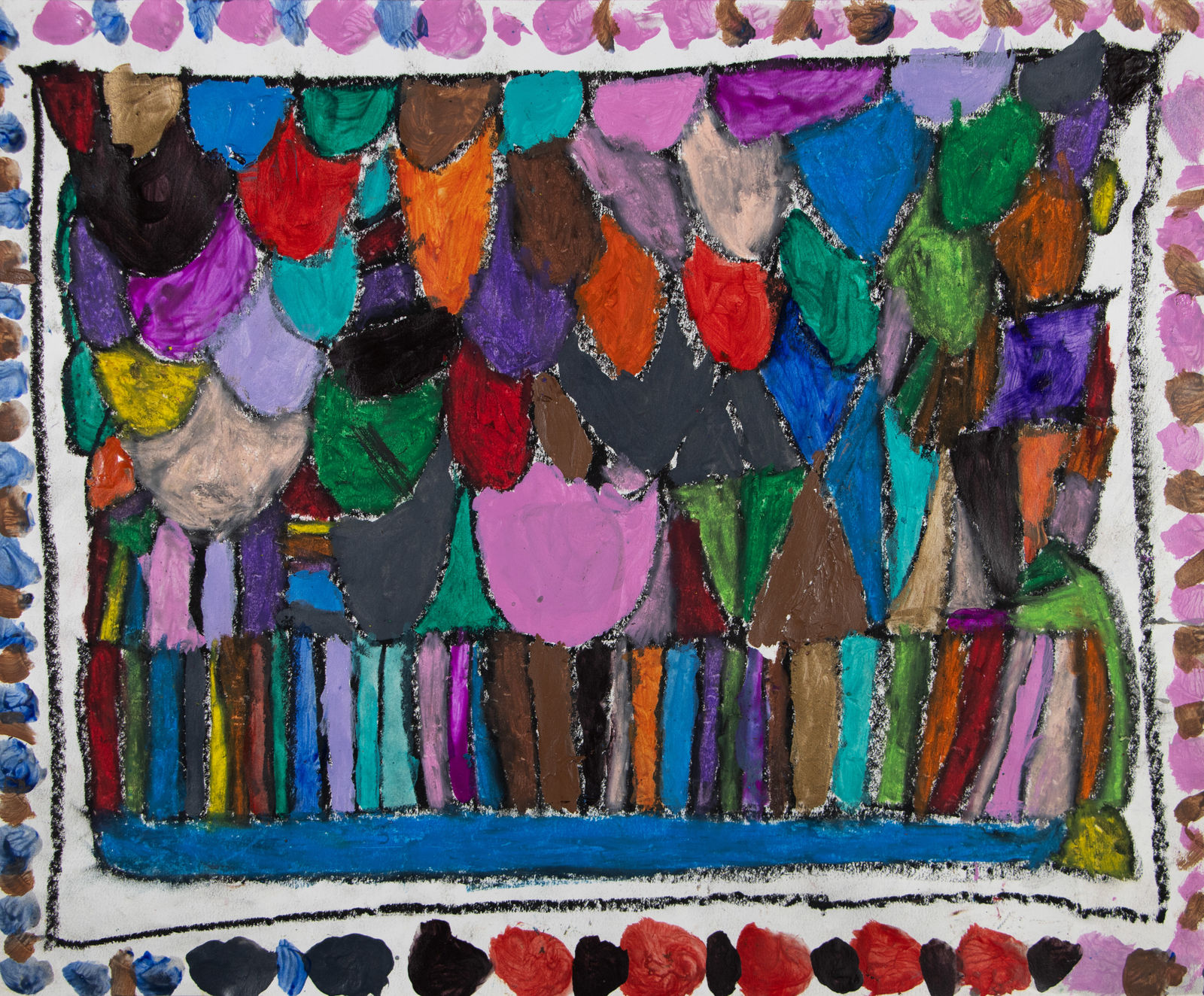 Marcus Imani Kennedy, Rainbow Design Patter and Dots, 2021