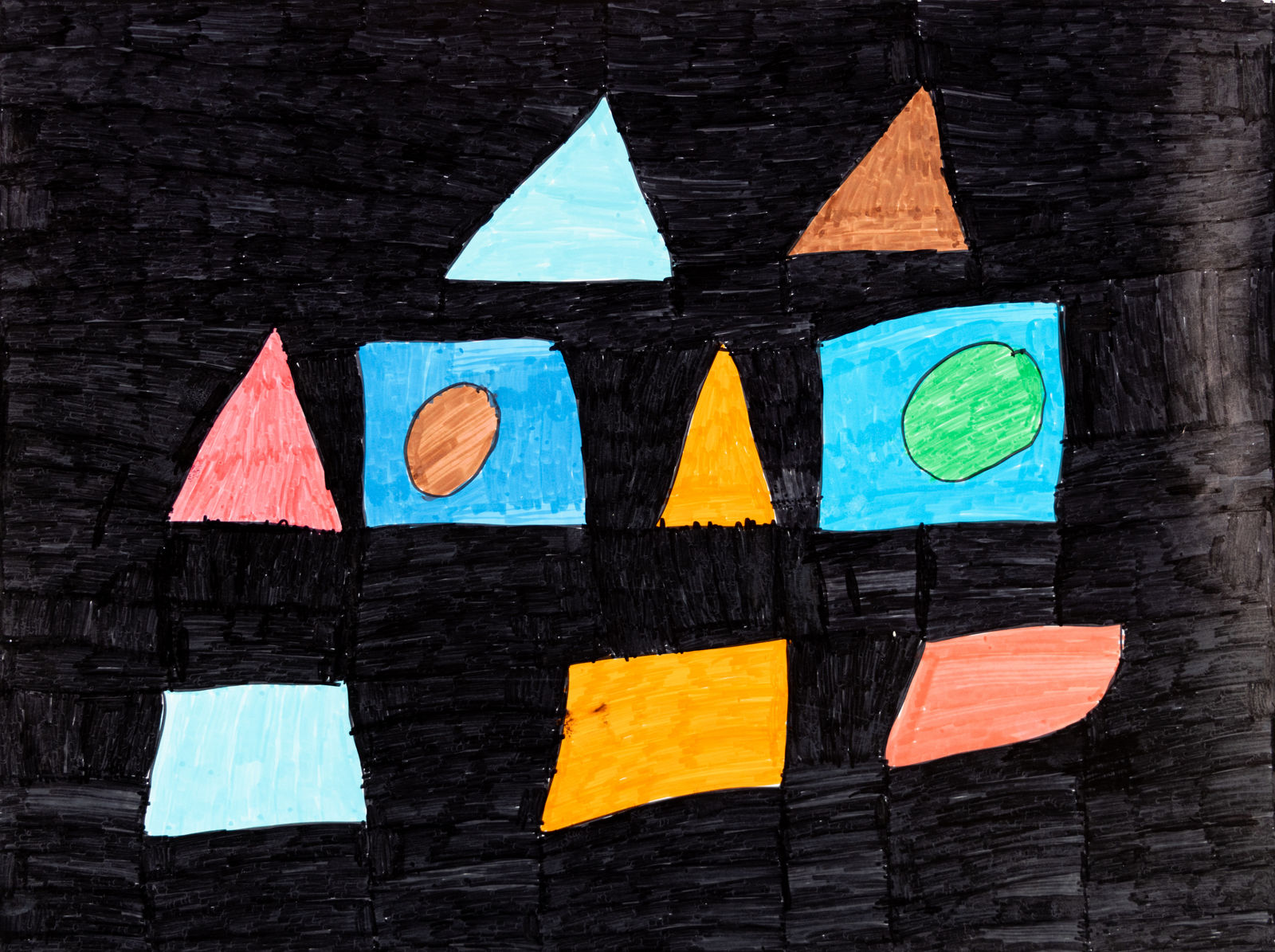 Maria Vanik, The Triangle, Black, Square , 2019