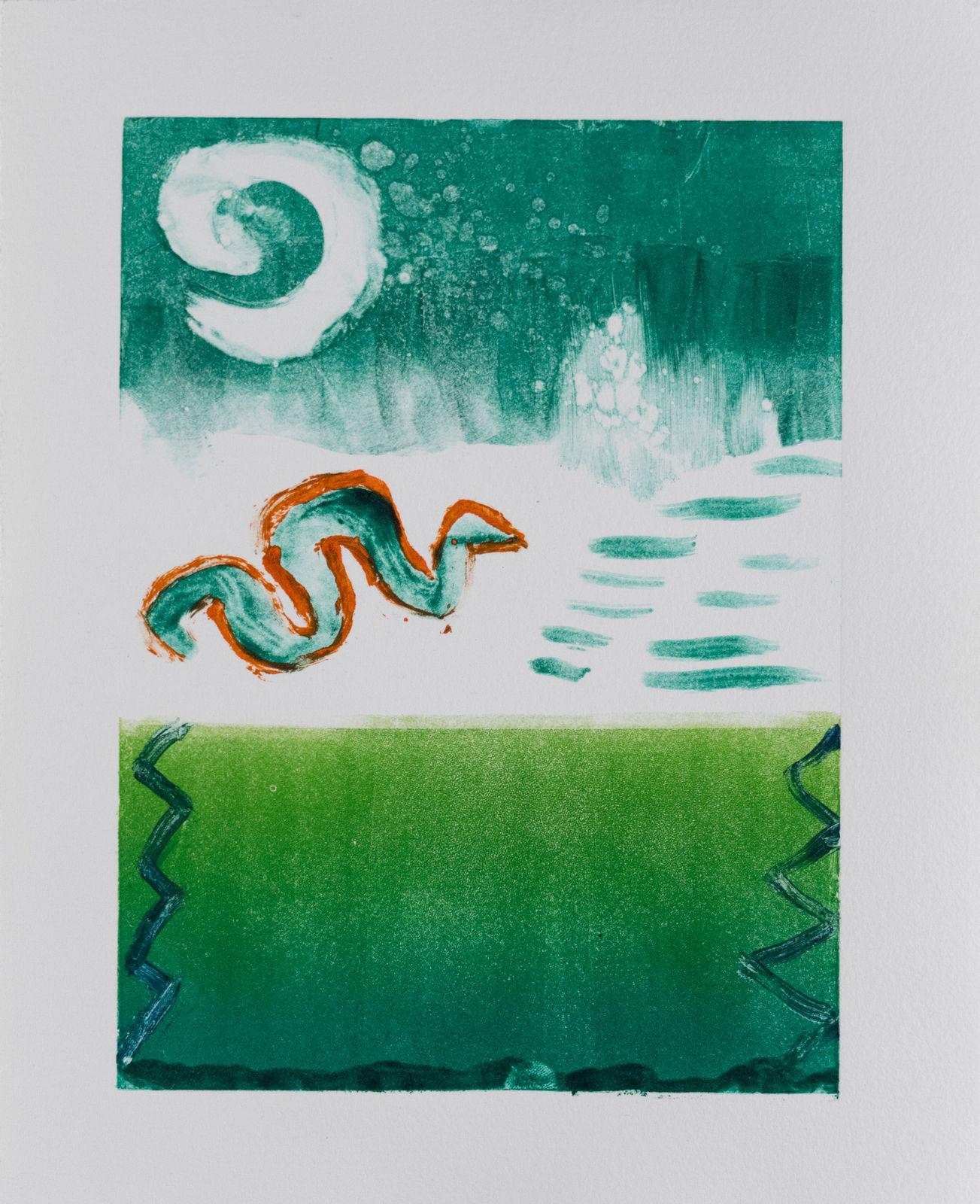 Alysha Kostelny, Slithering Garden Snake, 2025