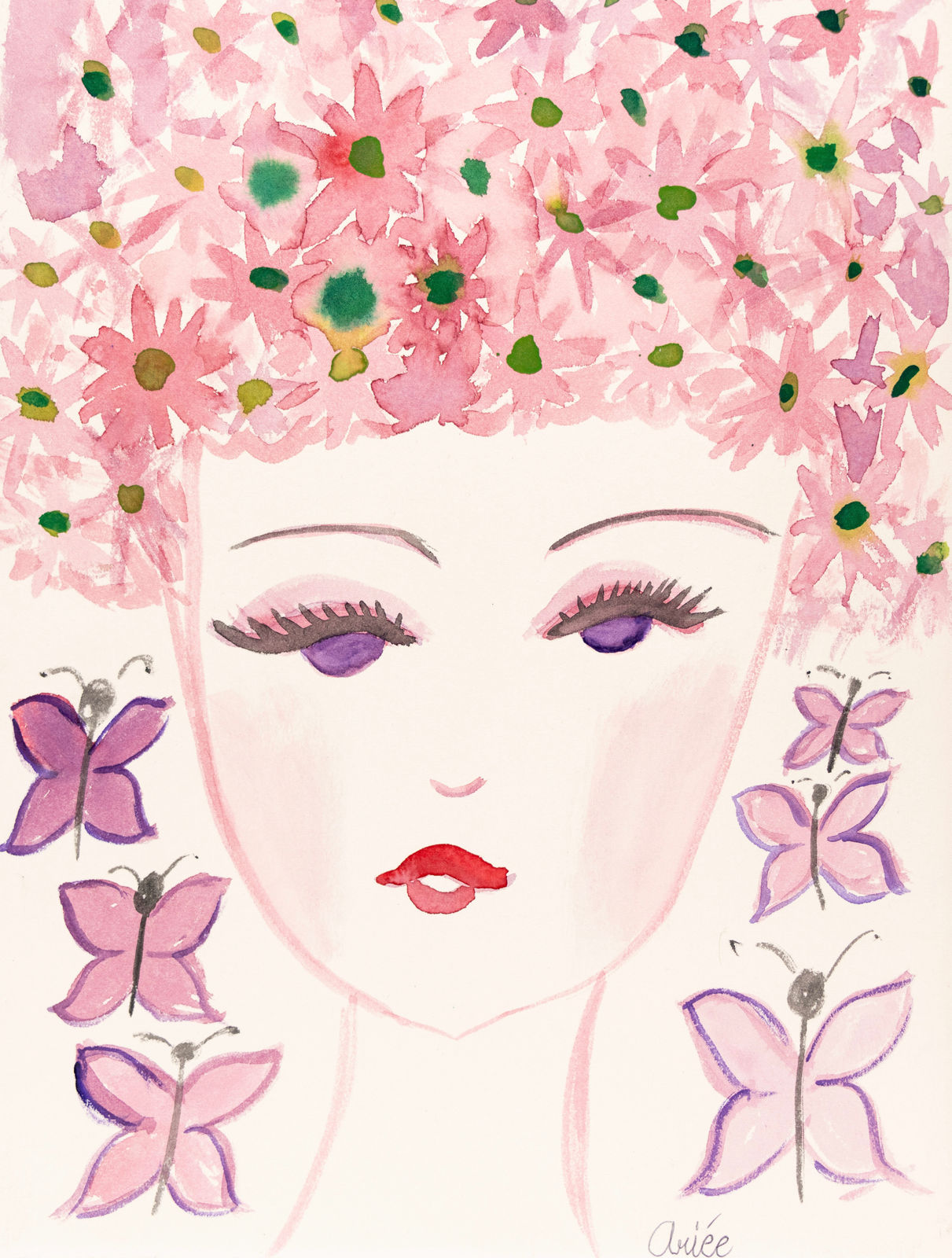 Ariée, Barbie in Watercolor Flowers, 2024
