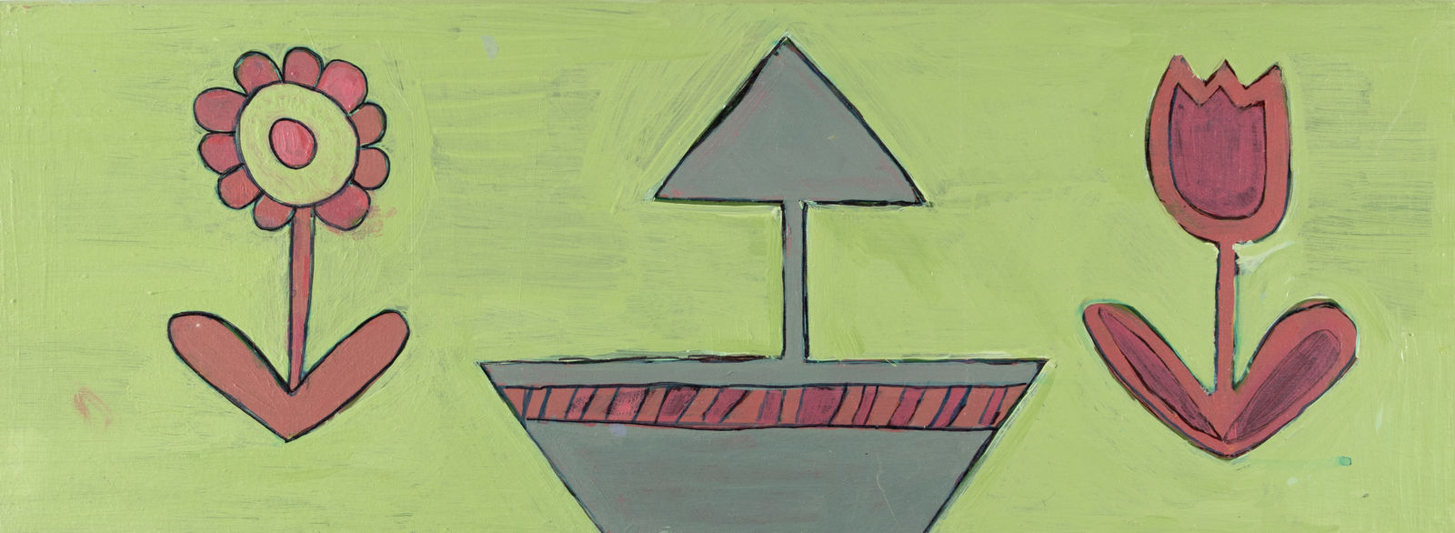 Stefan Harhaj, Boat + Flowers, 2023