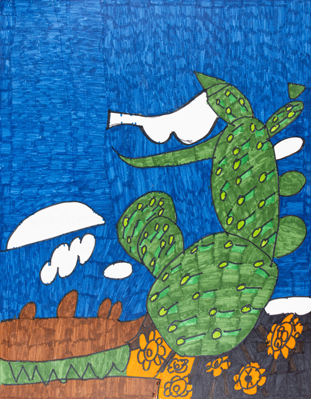 Maria Vanik, Cacti, Flowers, Rainbow Page 14, n.d.