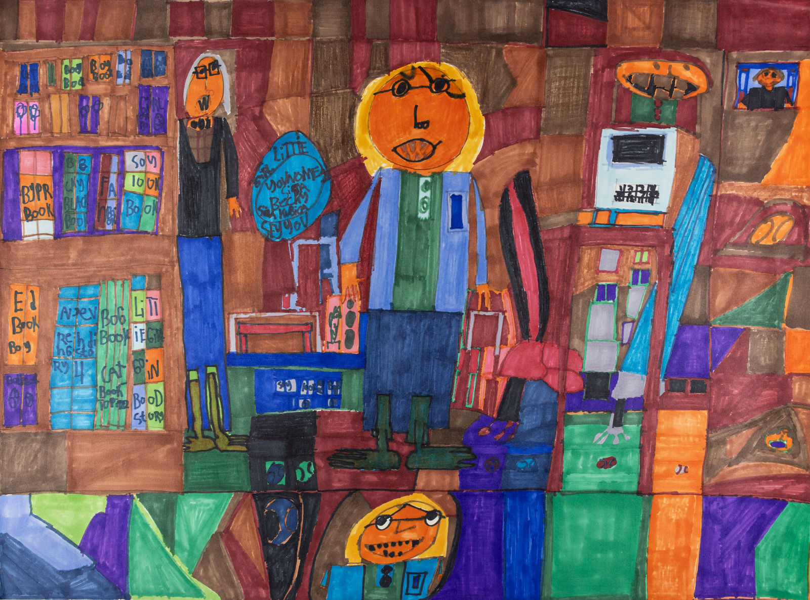 Rebecca Kubica, Becky in the Library , 2017