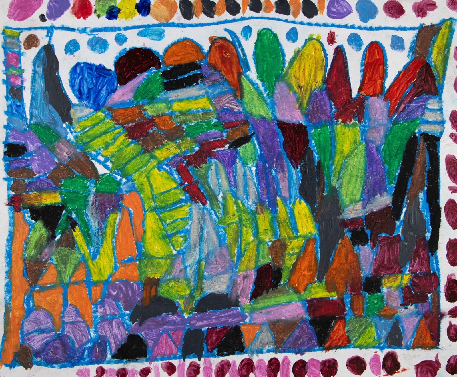 Marcus Imani Kennedy, Art Design Shape Patter and Dots, 2021