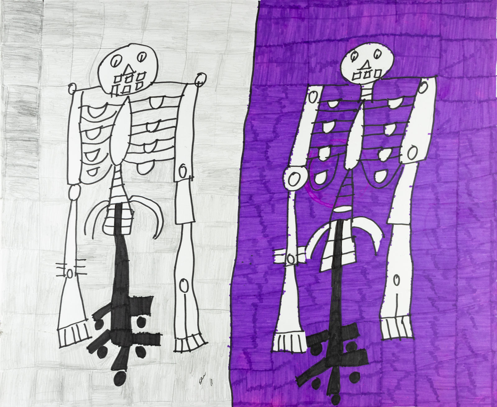 Maria Vanik, Purple and Gray Bone Clones, 2023
