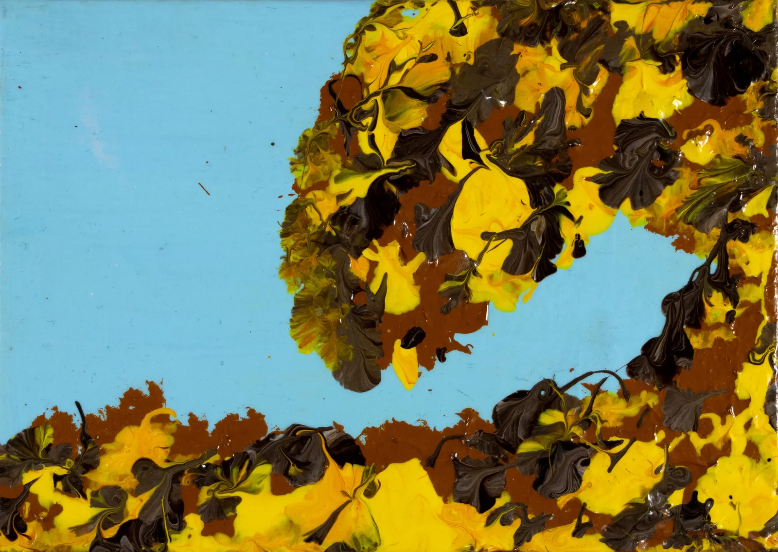 Isamu Guy Conners, Brown, Tan, and Yellow Wave, 2018