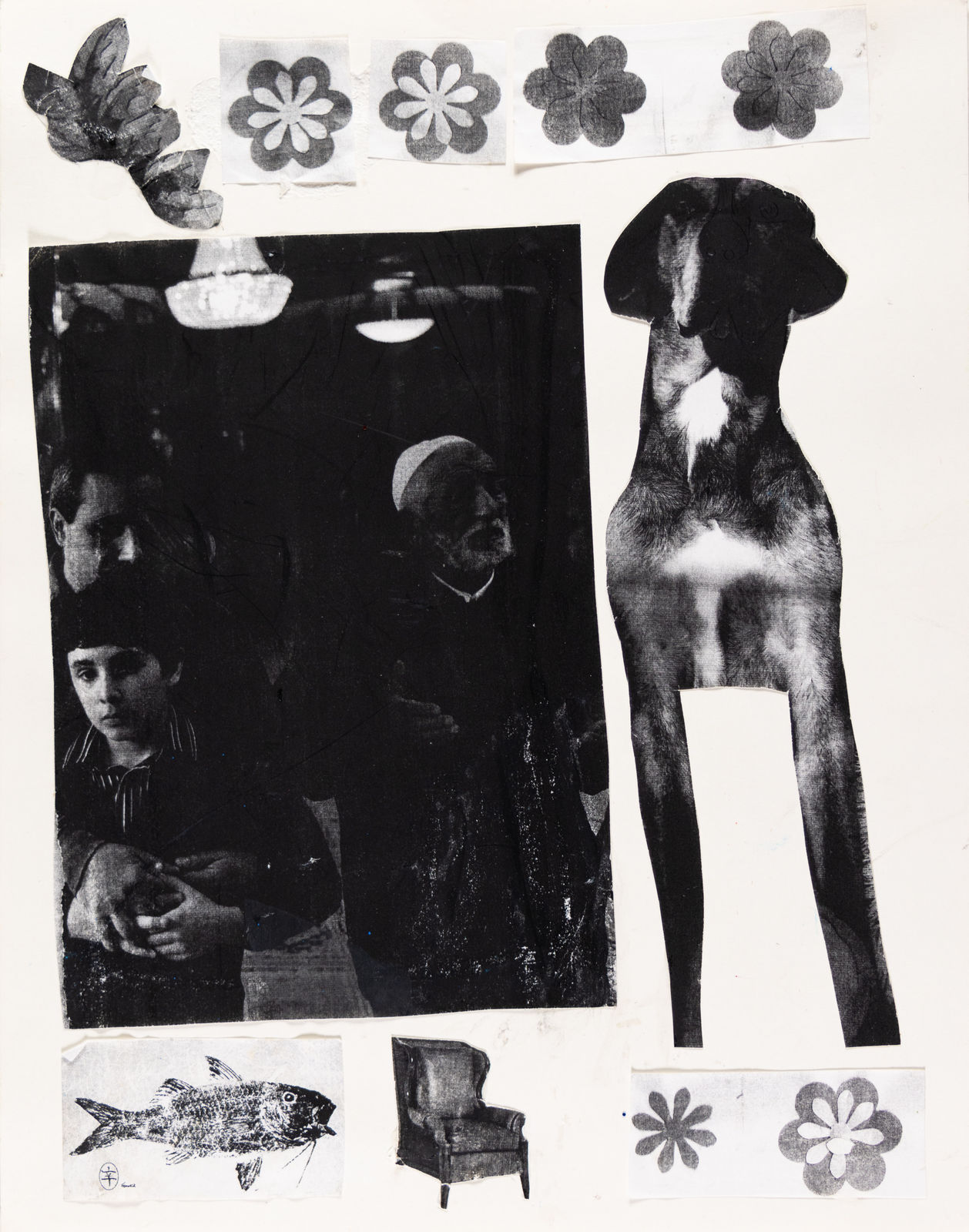 Stefan Harhaj, Flowers + Fish + Chair, 2019