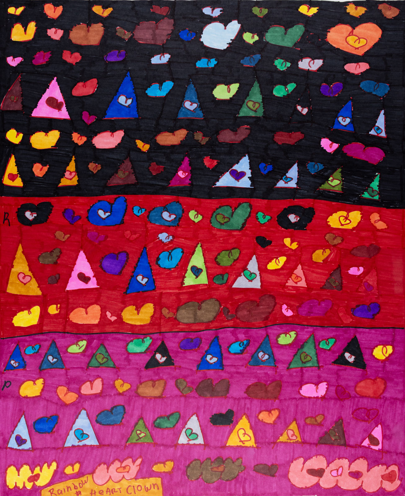 Maria Vanik, Rainbow Heart Clown, 2022