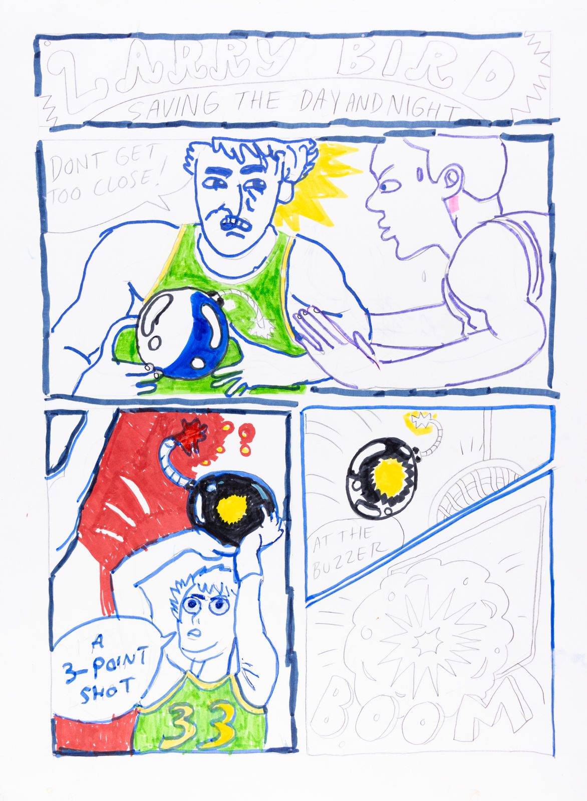 David Krueger with Ben Marcus, Larry Bird: Saving the Day and Night, n.d.