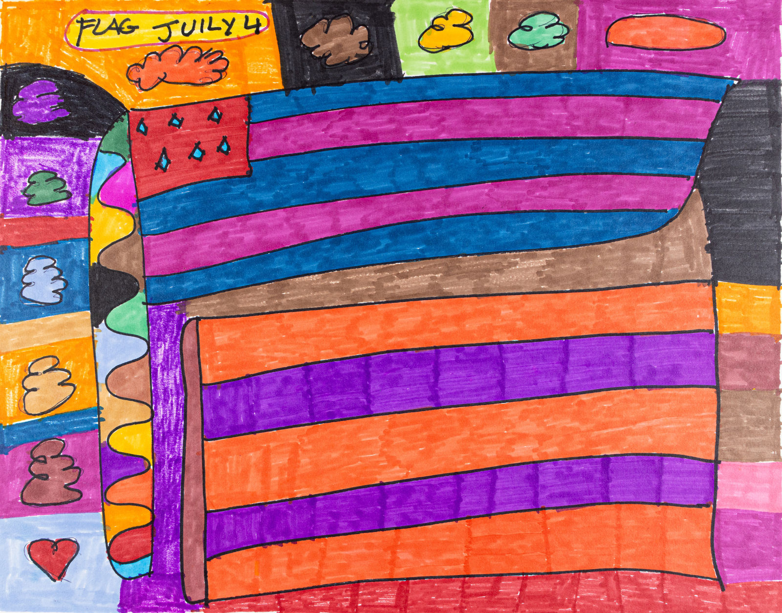 Maria Vanik, Flag July 4, n.d.