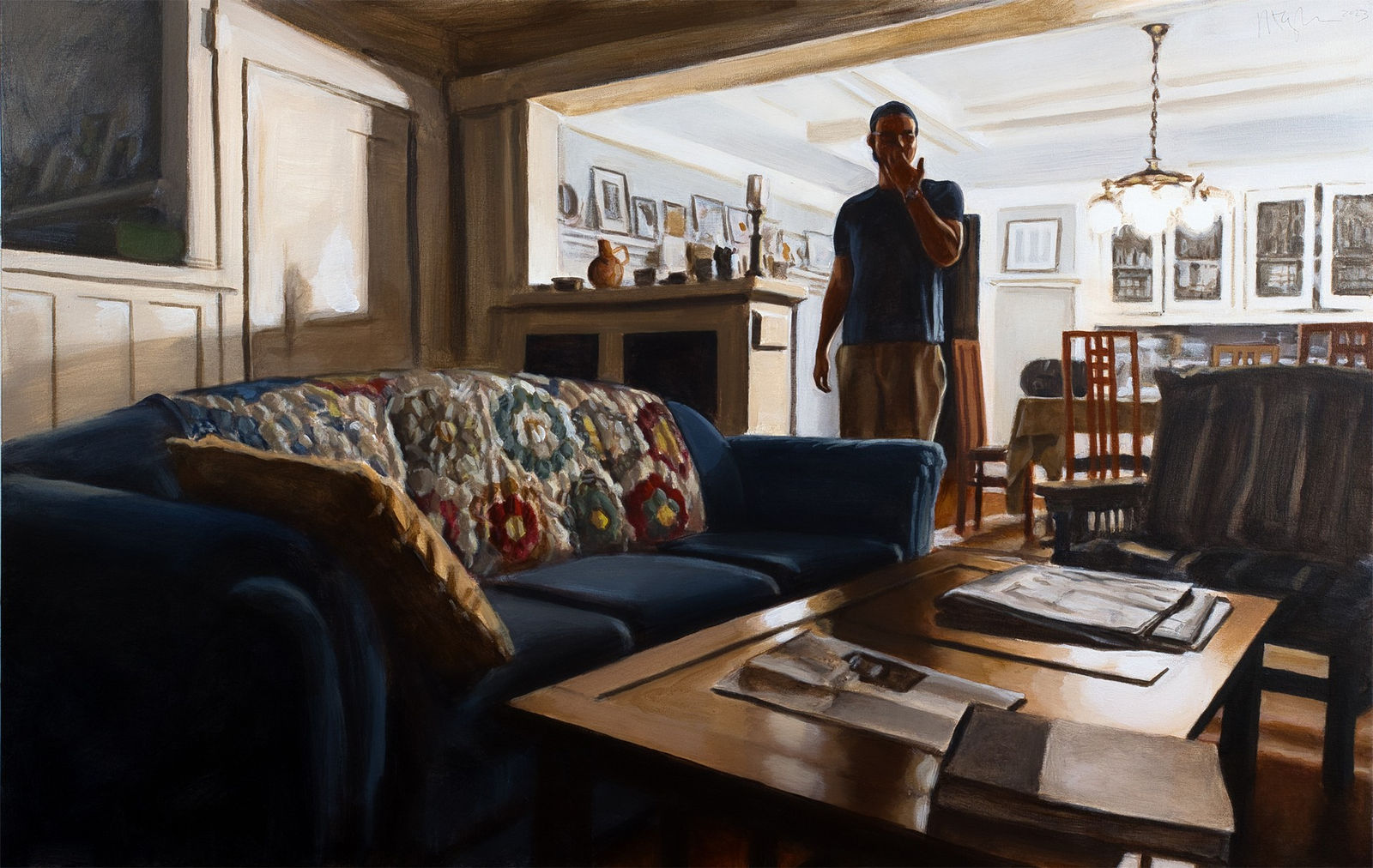 Ron Crouch, Untitled (shadowed man), 2023