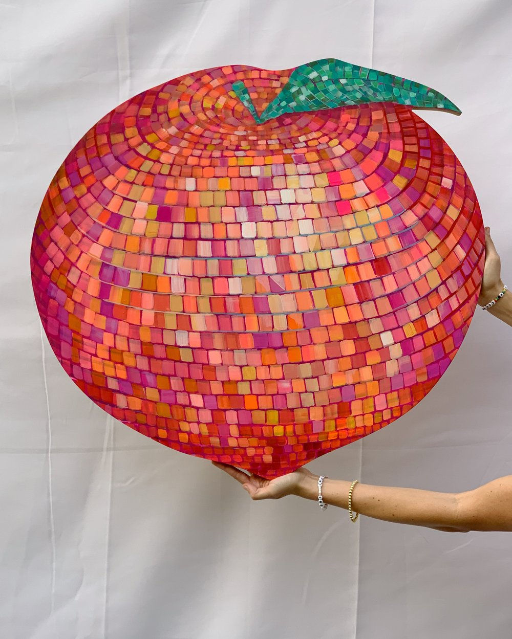 Sari Shryack, Pink Peach Disco Ball, 2021