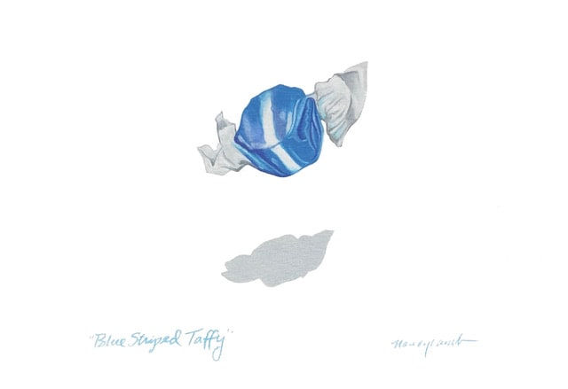 Nancy Lamb, Blue Striped Taffy, 2023