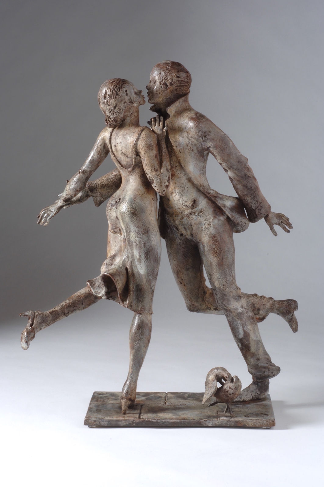 Danse, rené julien, sculpture, bronze, romance, couple, art thema heyi galerie, bruxelles
