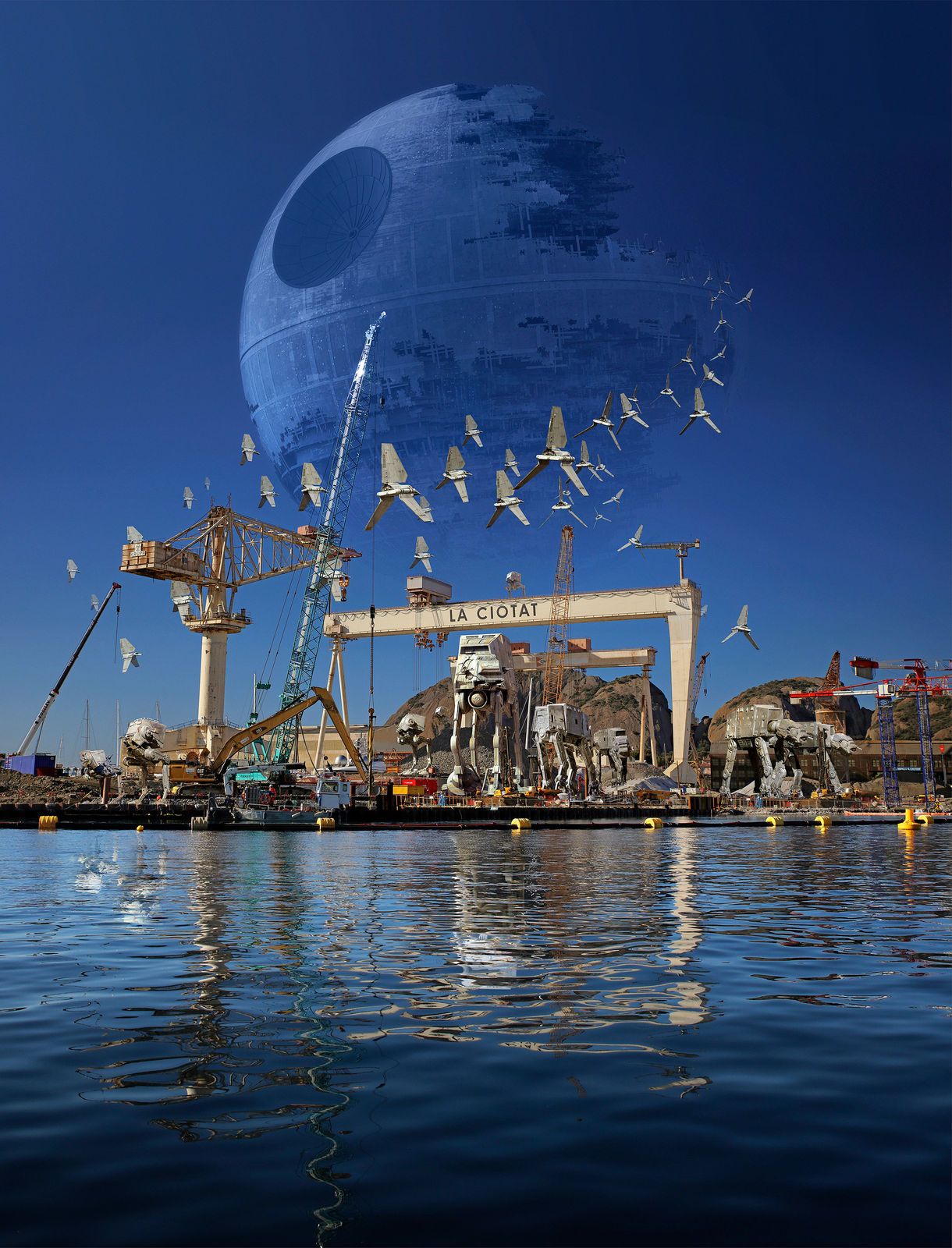 art Star Wars à La Ciotat, Darth Vader à La Ciotat, stormtrooper à La Ciotat, scène Star Wars en Provence, Laurent Pons art urbain Star Wars La Ciotat, montage photo Star Wars côte méditerranéenne, œuvre Star Wars près de Marseille, photo artistique Star Wars La Ciotat, création Star Wars bord de mer, art contemporain Star Wars Provence, impression d’art Star Wars La Ciotat, photo de science-fiction La Ciotat, art photo stormtrooper Méditerranée, décor provençal version Star Wars, photographie artistique Darth Vader Côte d’Azur, Star Wars sur le port de La Ciotat, street-art numérique Star Wars La Ciotat